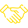 Icon Handschlag für Transparenz