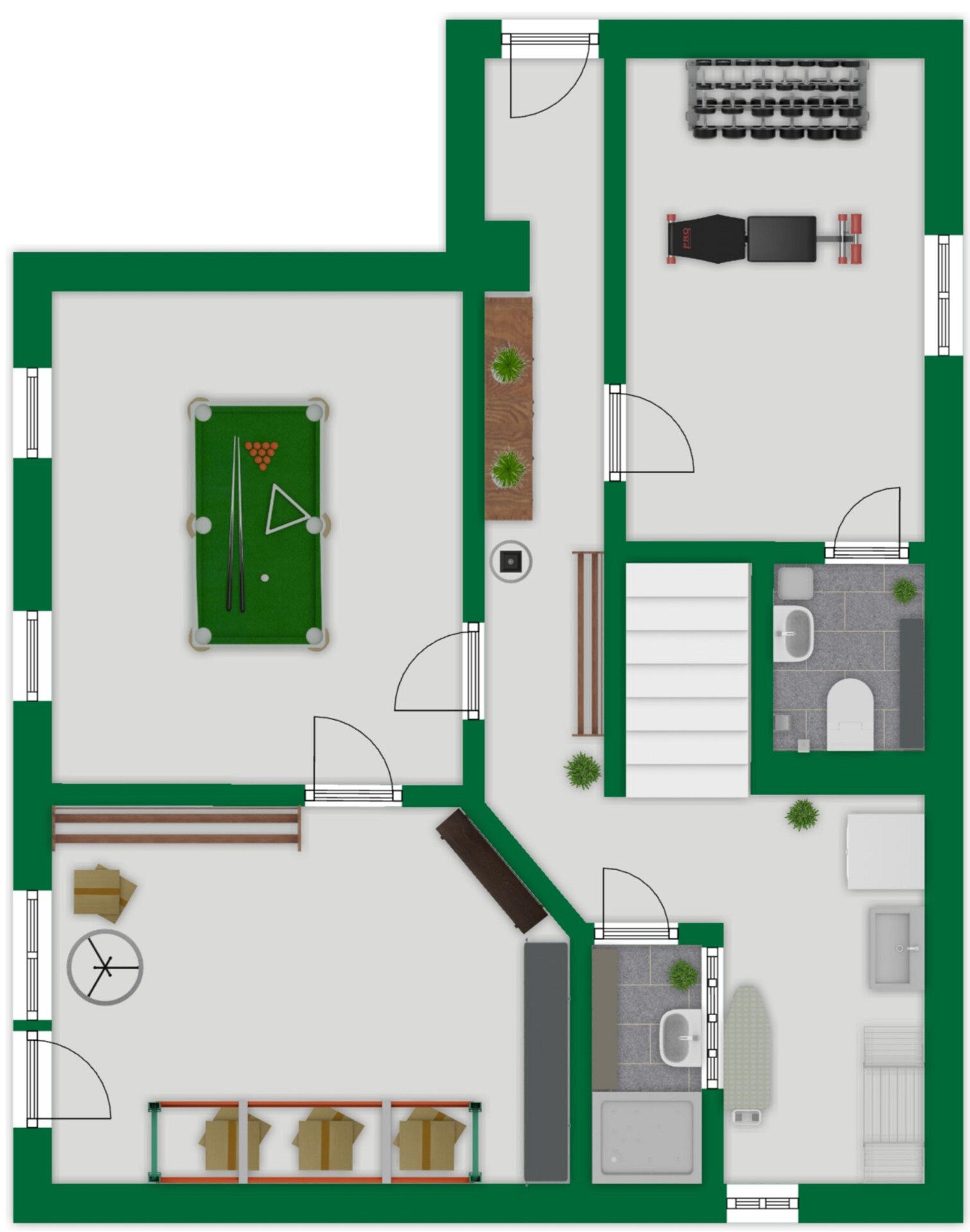 Grundriss-Skizze Untergeschoss