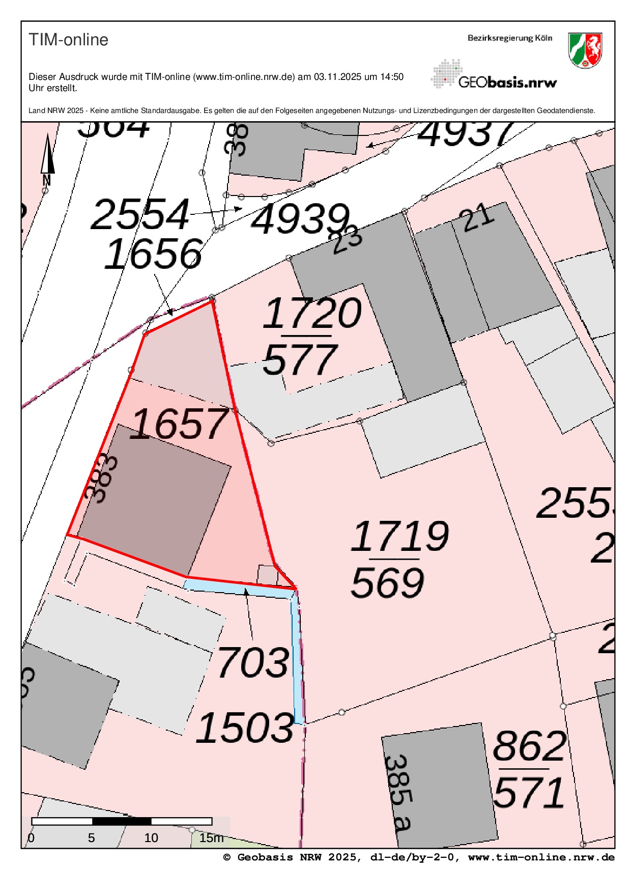 Grundstücksgrenze eingezeichnet 1