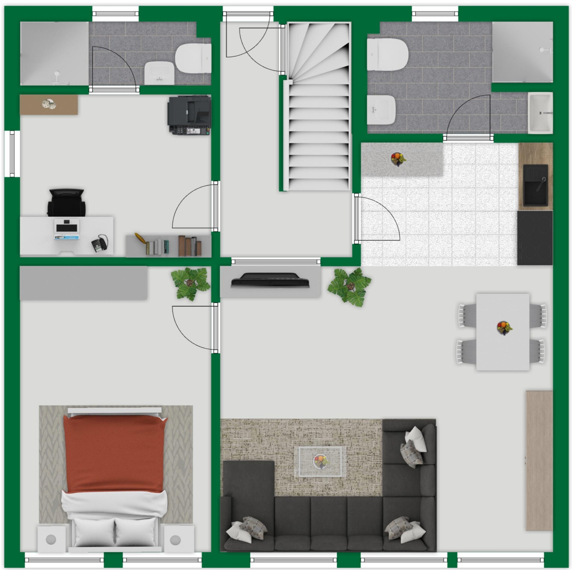 Grundriss-Skizze Erdgeschoss