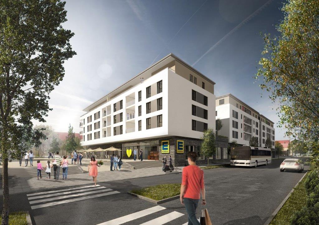 Seitliche Hausansicht