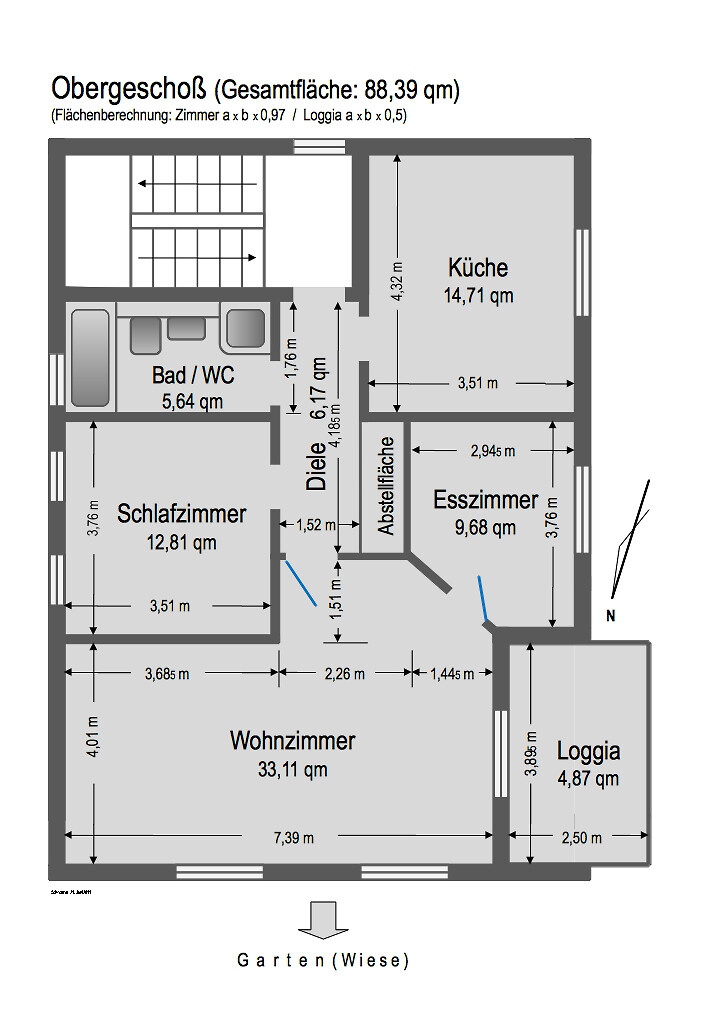 Gepflegte 3-Zimmerwohnung mit Tageslichtbad, Loggia und PKW- Stellplatz - Foto 1