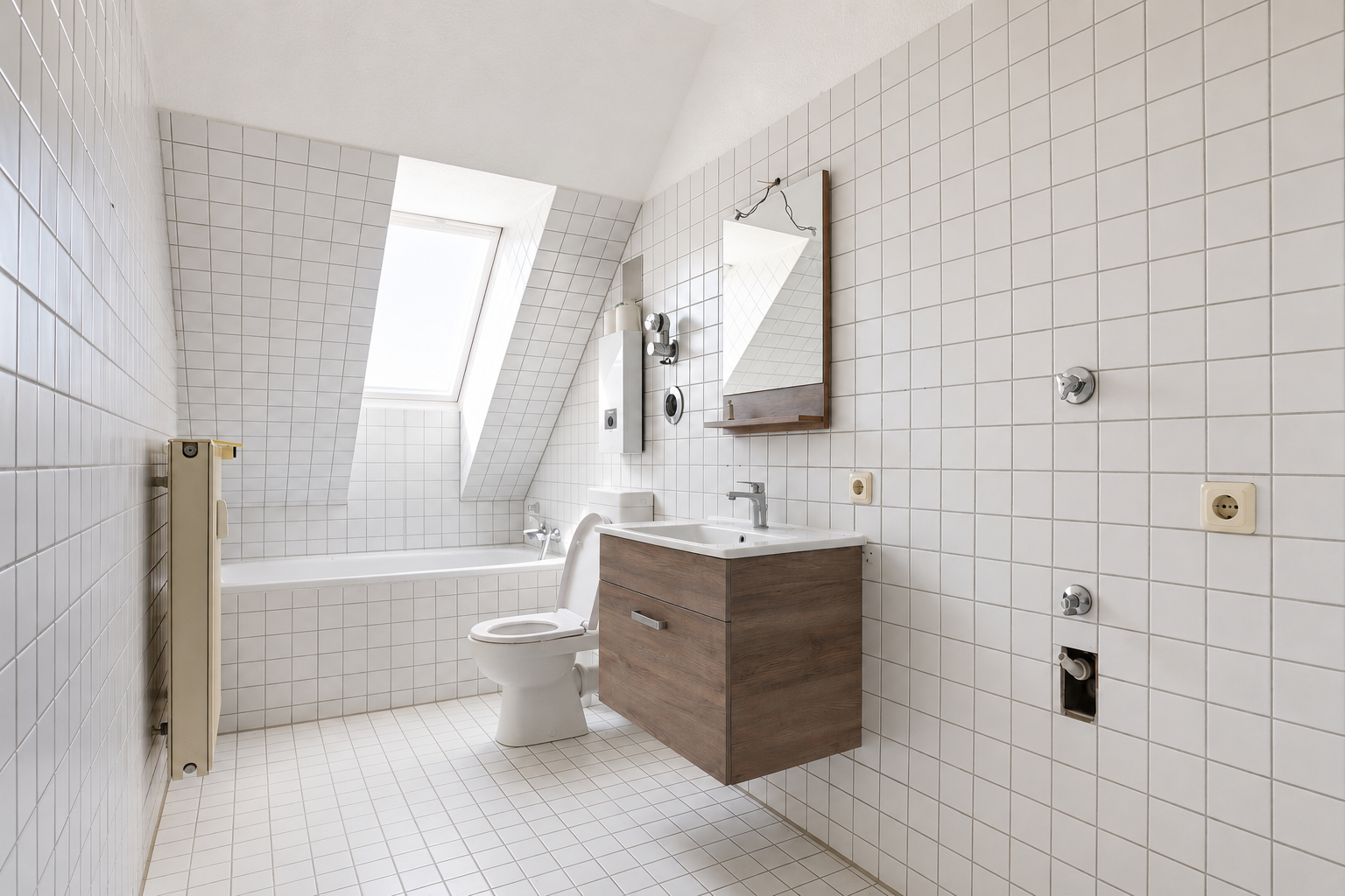 Helle ca. 45m² große 2-Zimmer-Dachgeschosswohnung mit Tageslichtbad - Foto 1