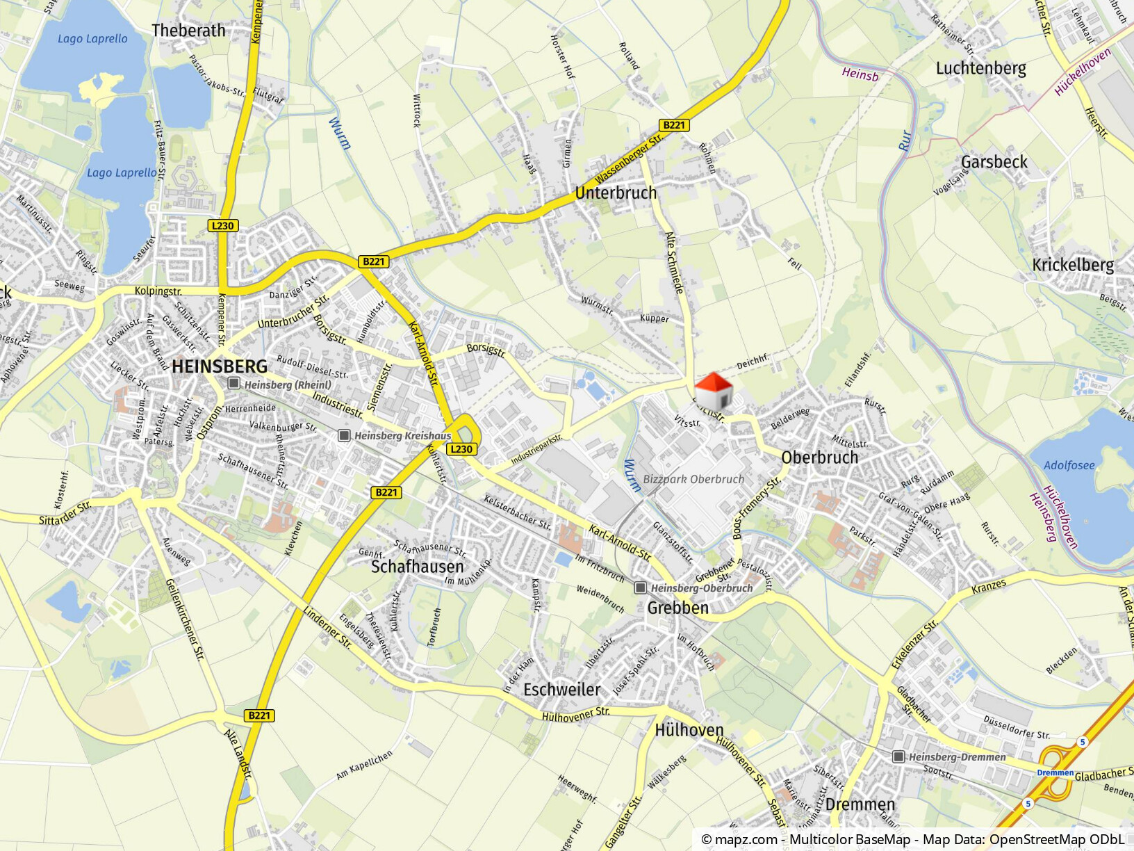 Geolyzer Kartenausschnitt
