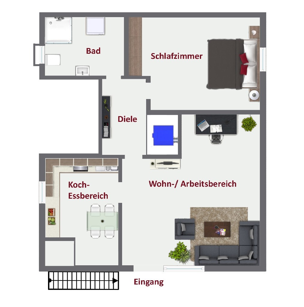 Großzügige 2-Zimmer Souterrain-Wohnung in ruhiger Wohngegend von Siegburg ! - Photo 4