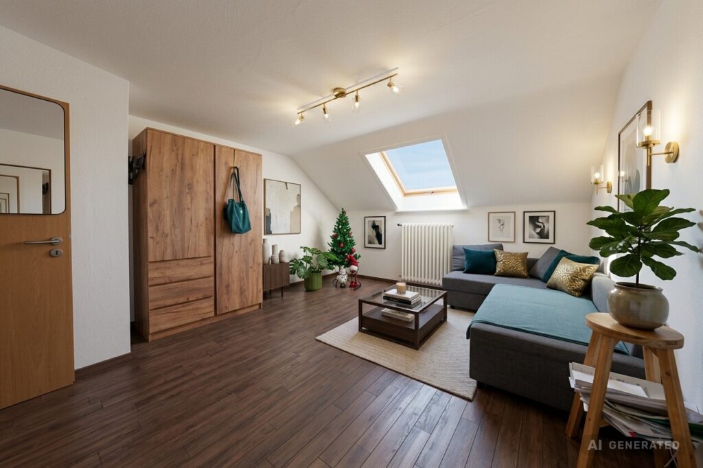 Wohnzimmer KI generiert