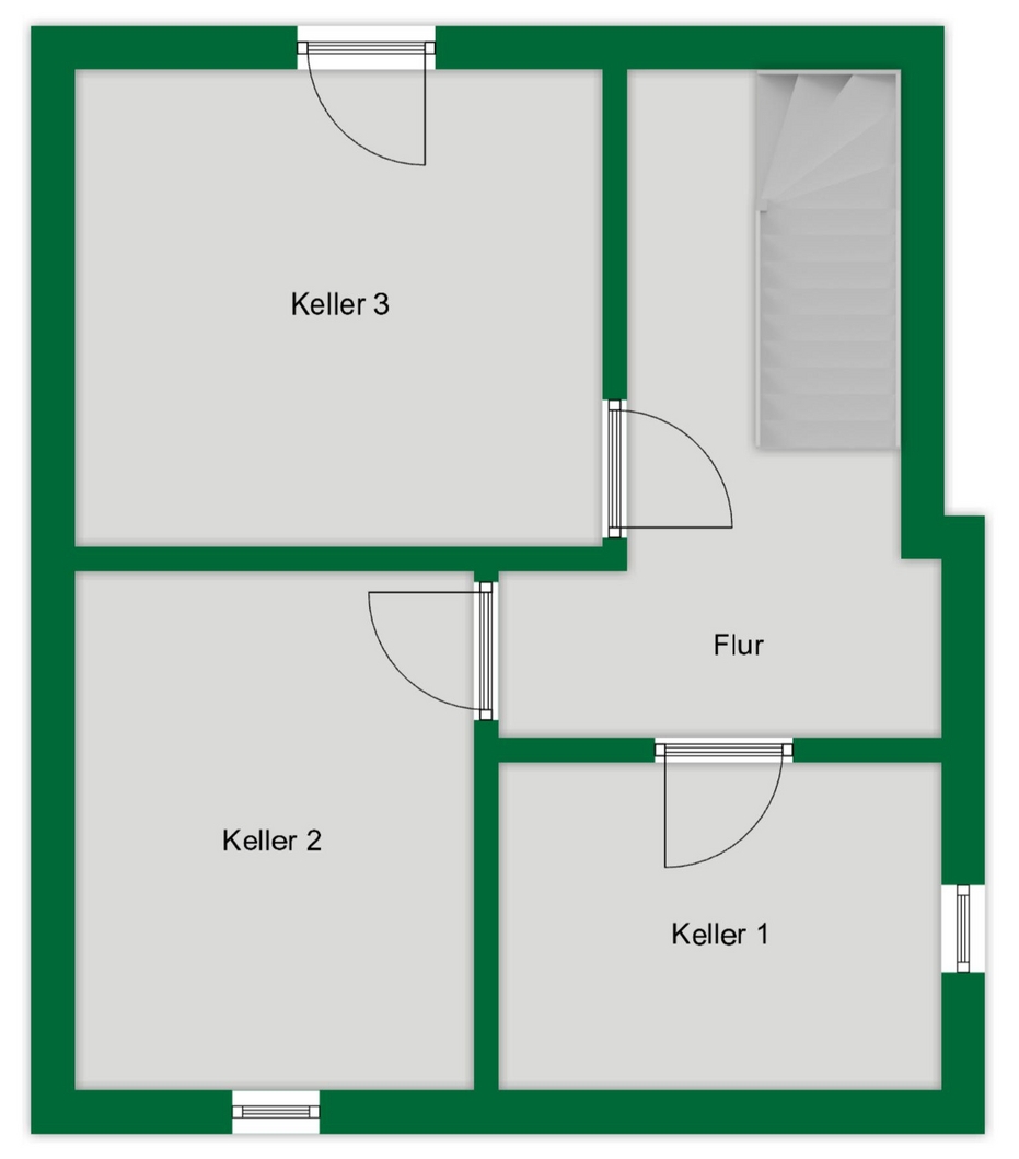 Grundriss-Skizze Kellergeschoss
