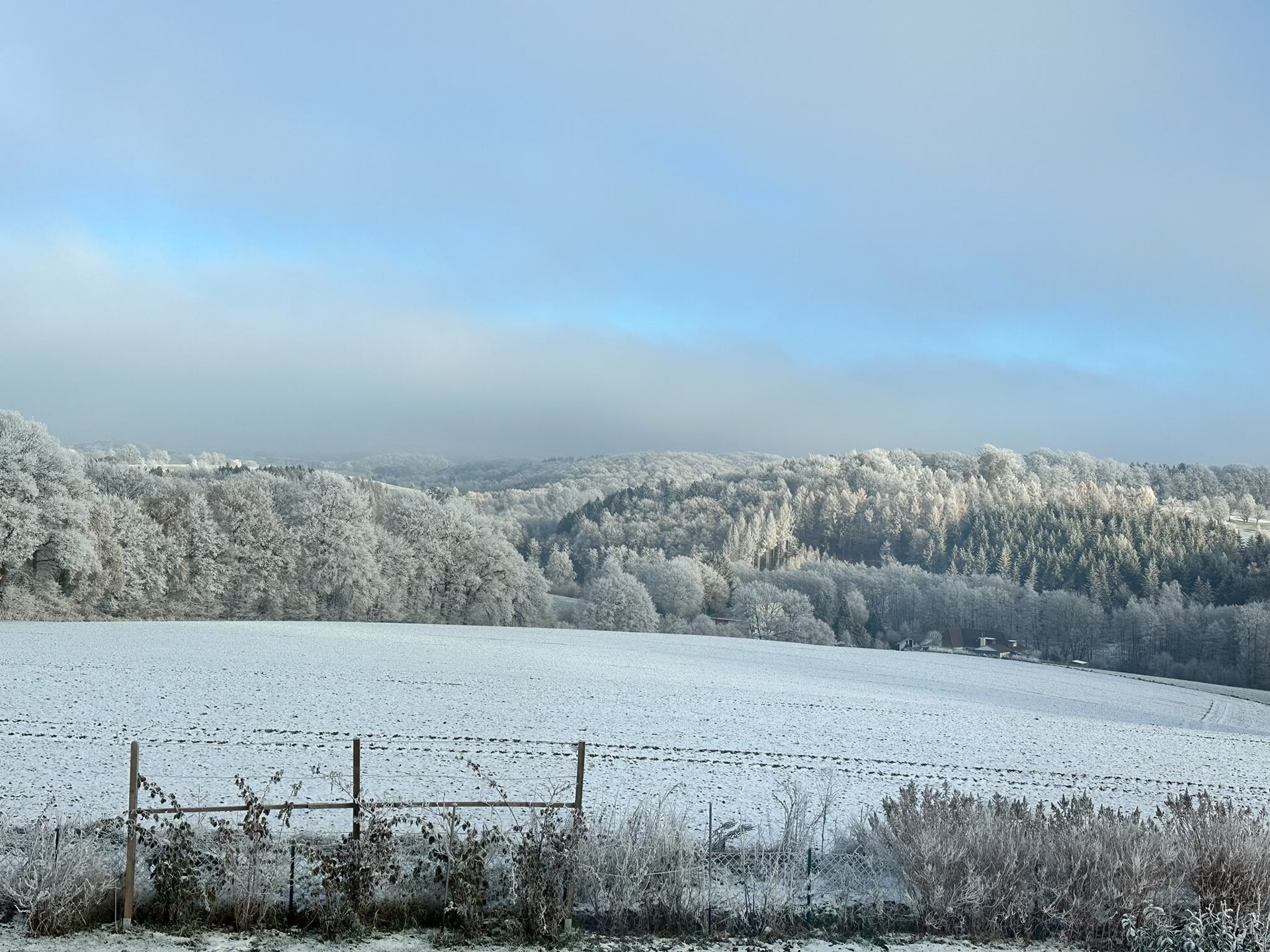 Aussicht mit Schnee