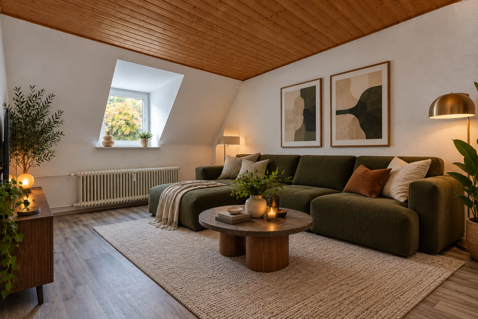 Rund 51 m² große 2-Zimmer-Dachgeschosswohnung mit renoviertem Tageslichtbad und Gartennutzung - Foto 1